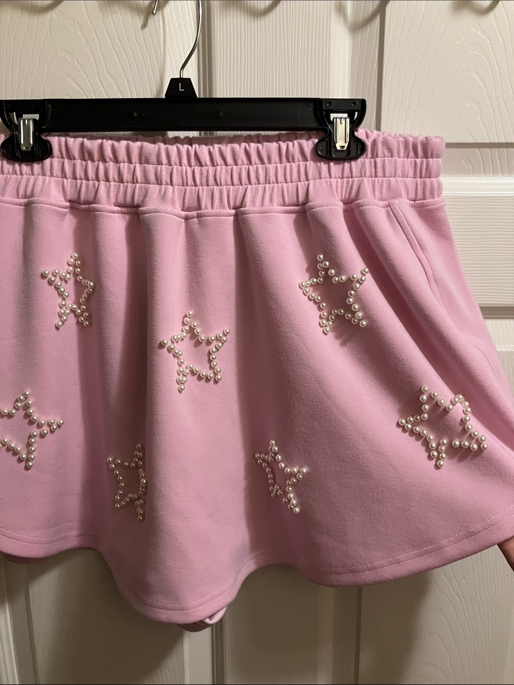 Pearl Star XL Embellished Pink Mini Skort